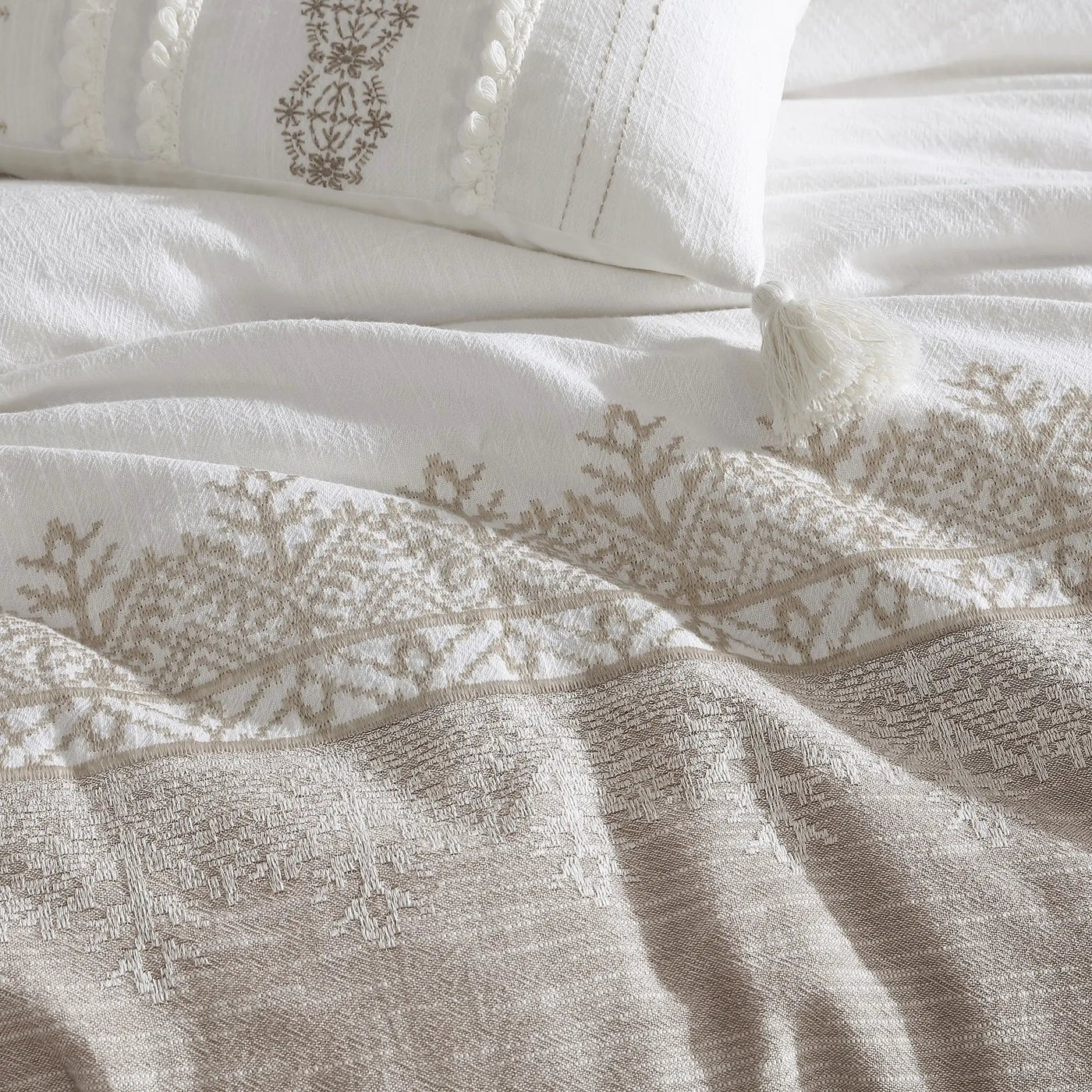 Preston 5-Piece Textured Woven Jacquard Comforter Ensemble by HouseOfZazla