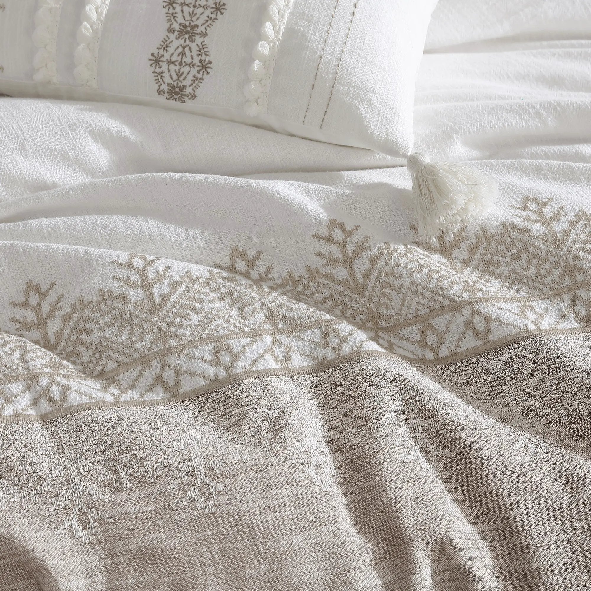 Preston 5-Piece Textured Woven Jacquard Comforter Ensemble by HouseOfZazla