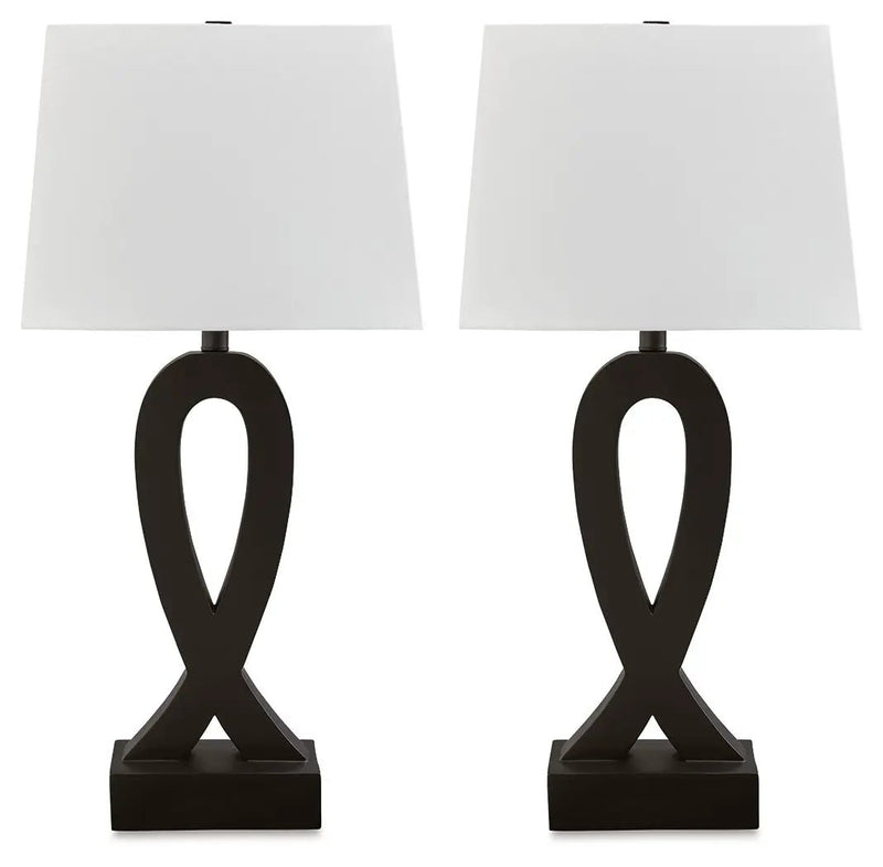 Markellton - Poly Table Lamp (Set of 2) - Black by Unique Piece Furniture
