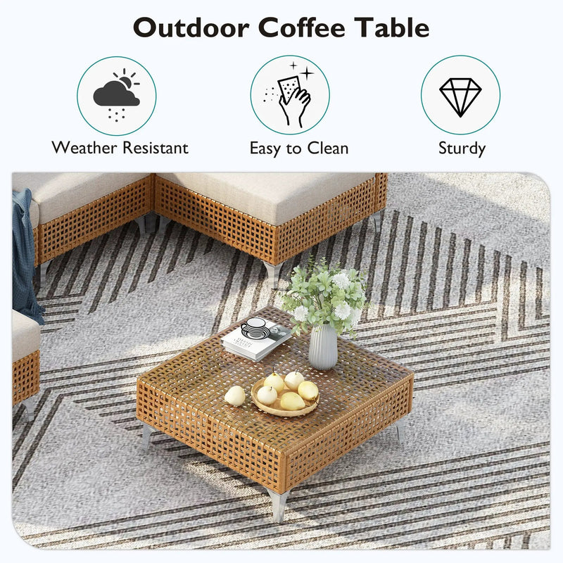 K&K 7-Piece Wicker Patio Furniture Set by HouseOfZazla
