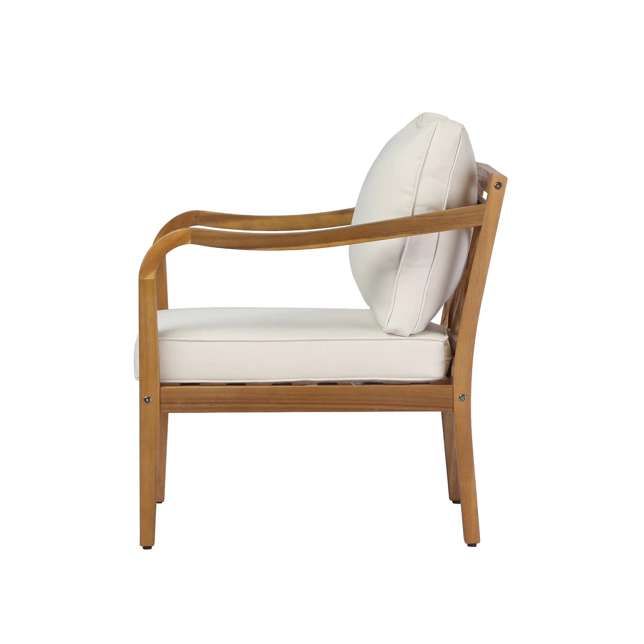 Acacia Wood Patio Furniture Club Chair Set of 2 by HouseOfZazla