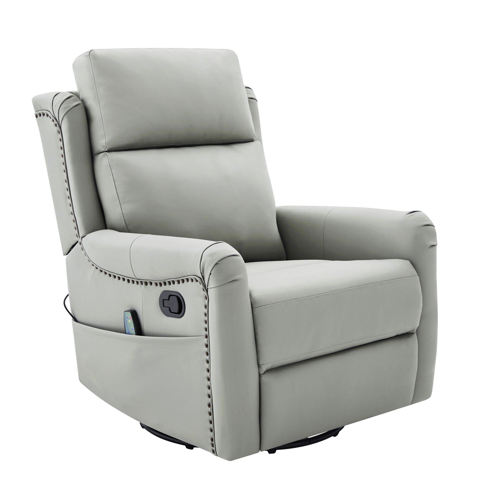 Manual Recliner Swivel Rocking Chair With 8-Point Massage and Heating by HouseOfZazla