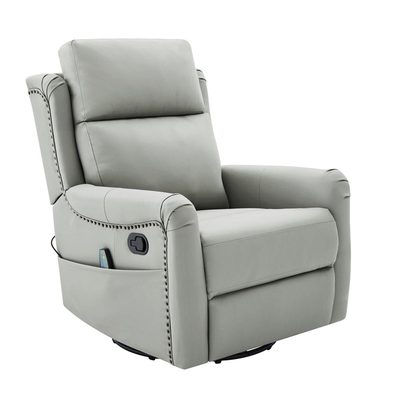 Manual Recliner Swivel Rocking Chair With 8-Point Massage and Heating by HouseOfZazla