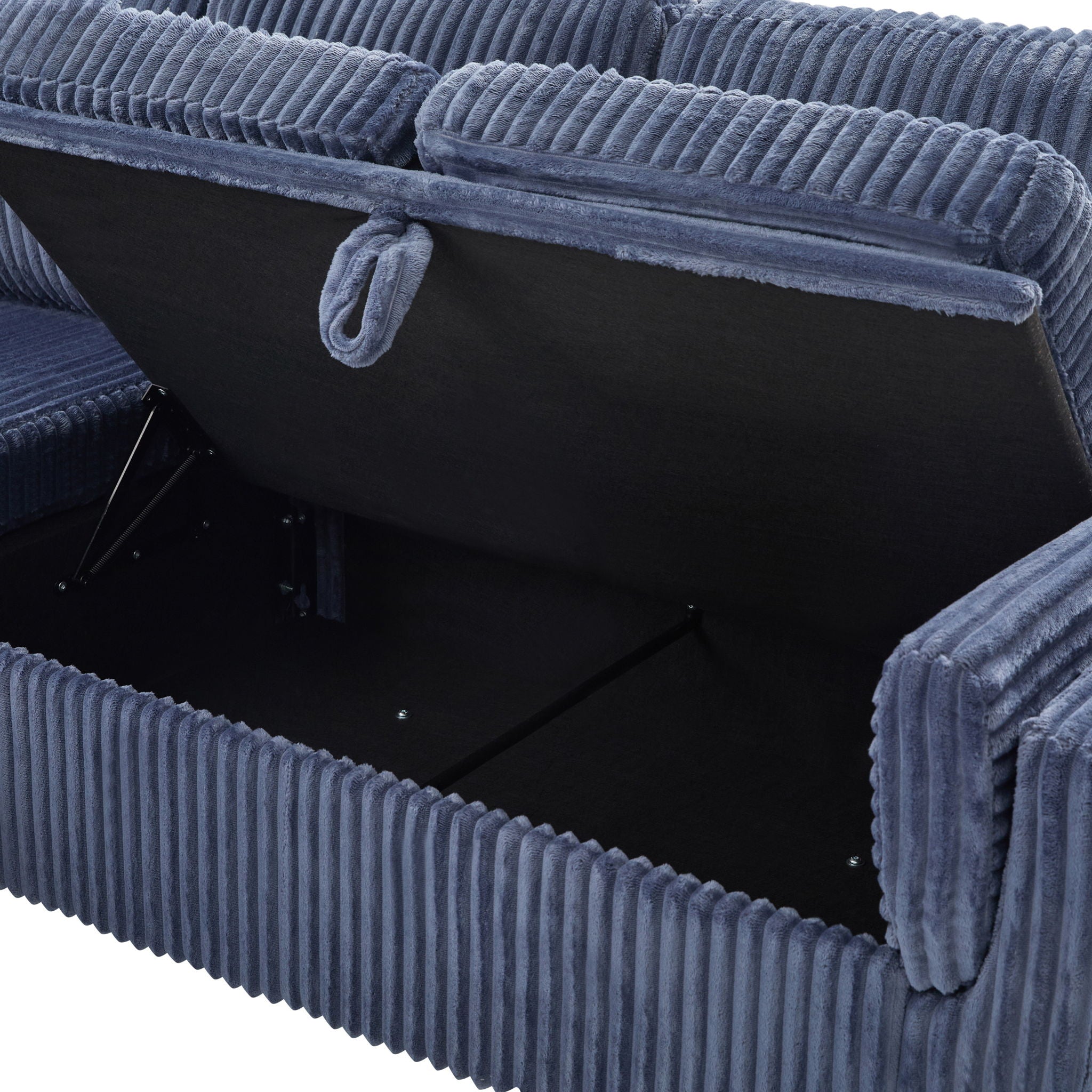 Convertible U-Shaped Sectional Sofa Bed With USB Ports And Storage by HouseOfZazla