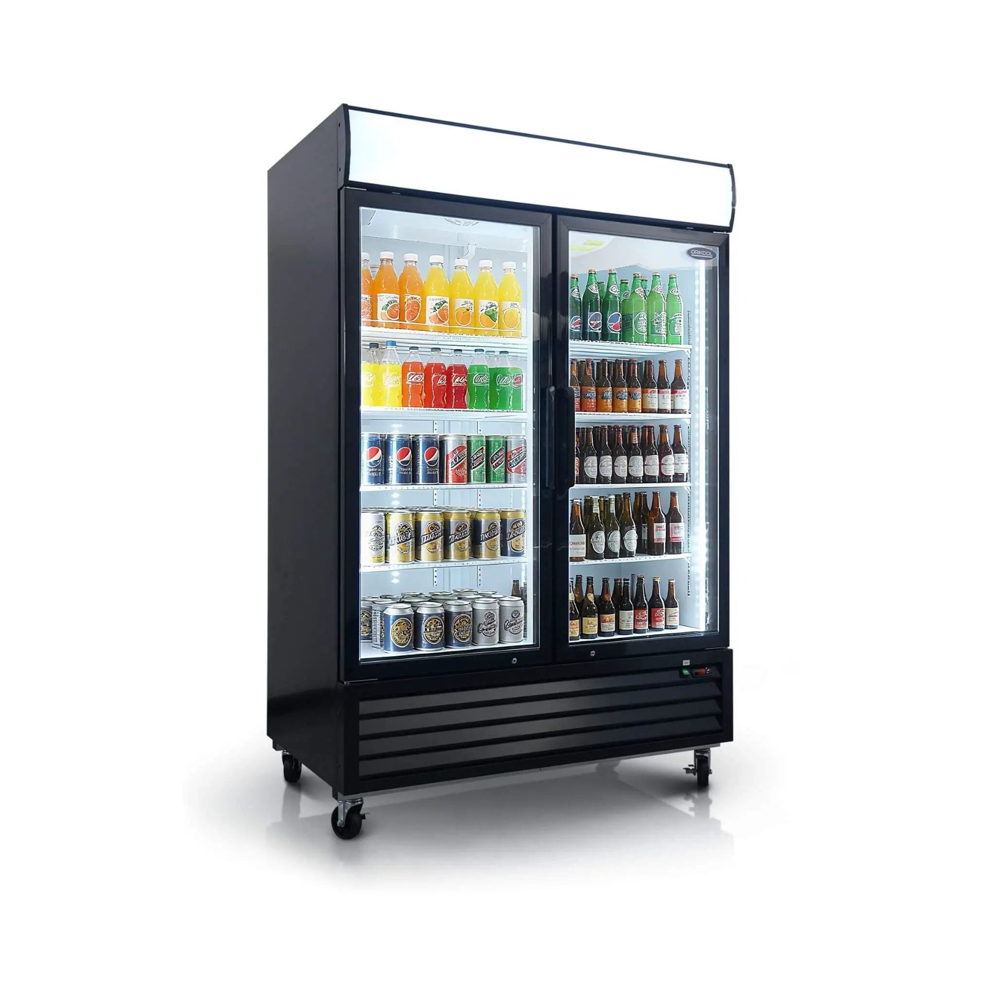 44.7 Cu.Ft Double-Door Commercial Display Merchandising Refrigerator (