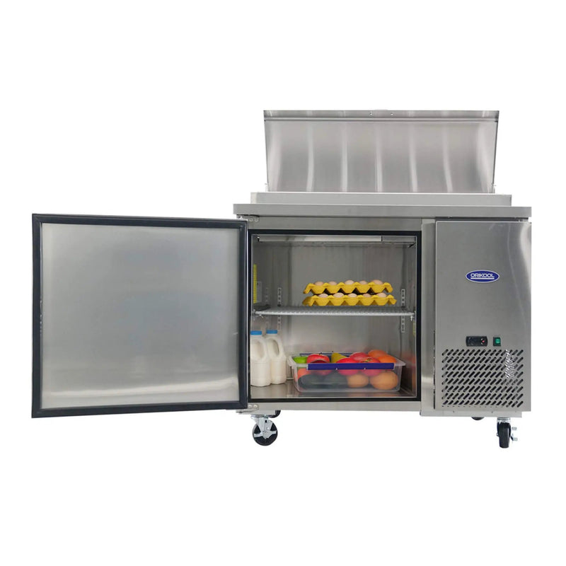44-Inch Commercial Pizza Prep Table With Built-In 11 Cu.Ft Refrigerator (SAK09621) by SAKSBY WHOLESALE