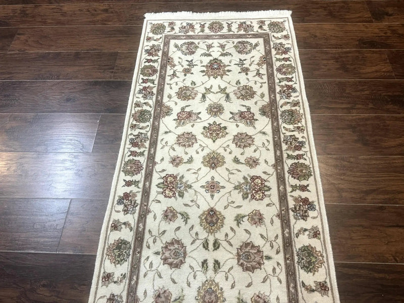 Pak Persian Runner Rug 2.6 x 8ft, Oriental Carpet for Hallway or Kitchen, Handmade, Wool and Silk Highlights by Jewel Rugs