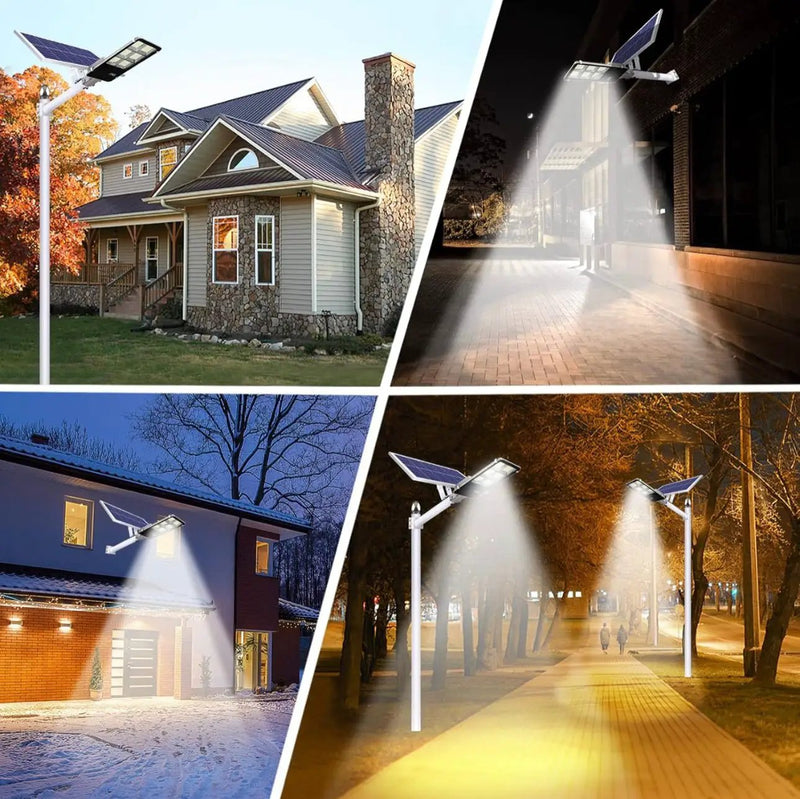 6400W Solar Street Light – 150,000 Lumens Commercial LED Parking Lot Light with Motion Sensor & Remote by Outdoor Solar Outlet