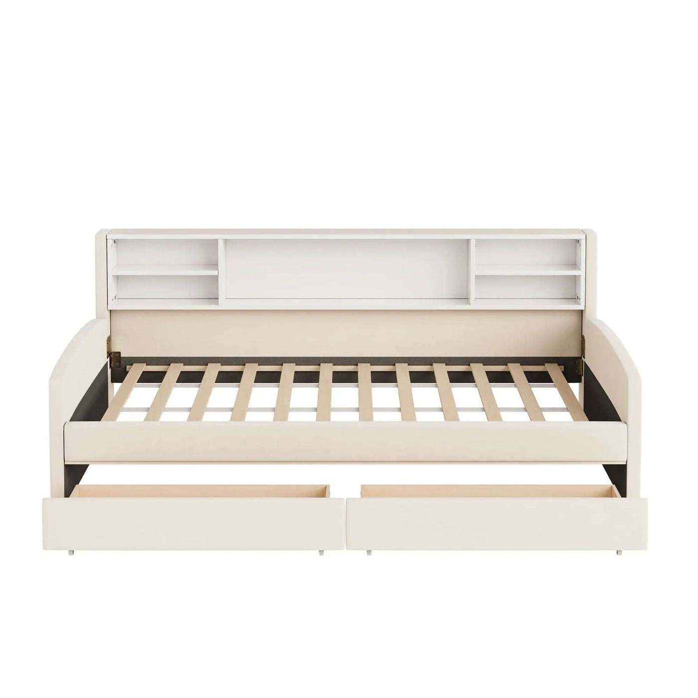 Luxurious Upholstered Platform Bed With Storage Drawers by HouseOfZazla