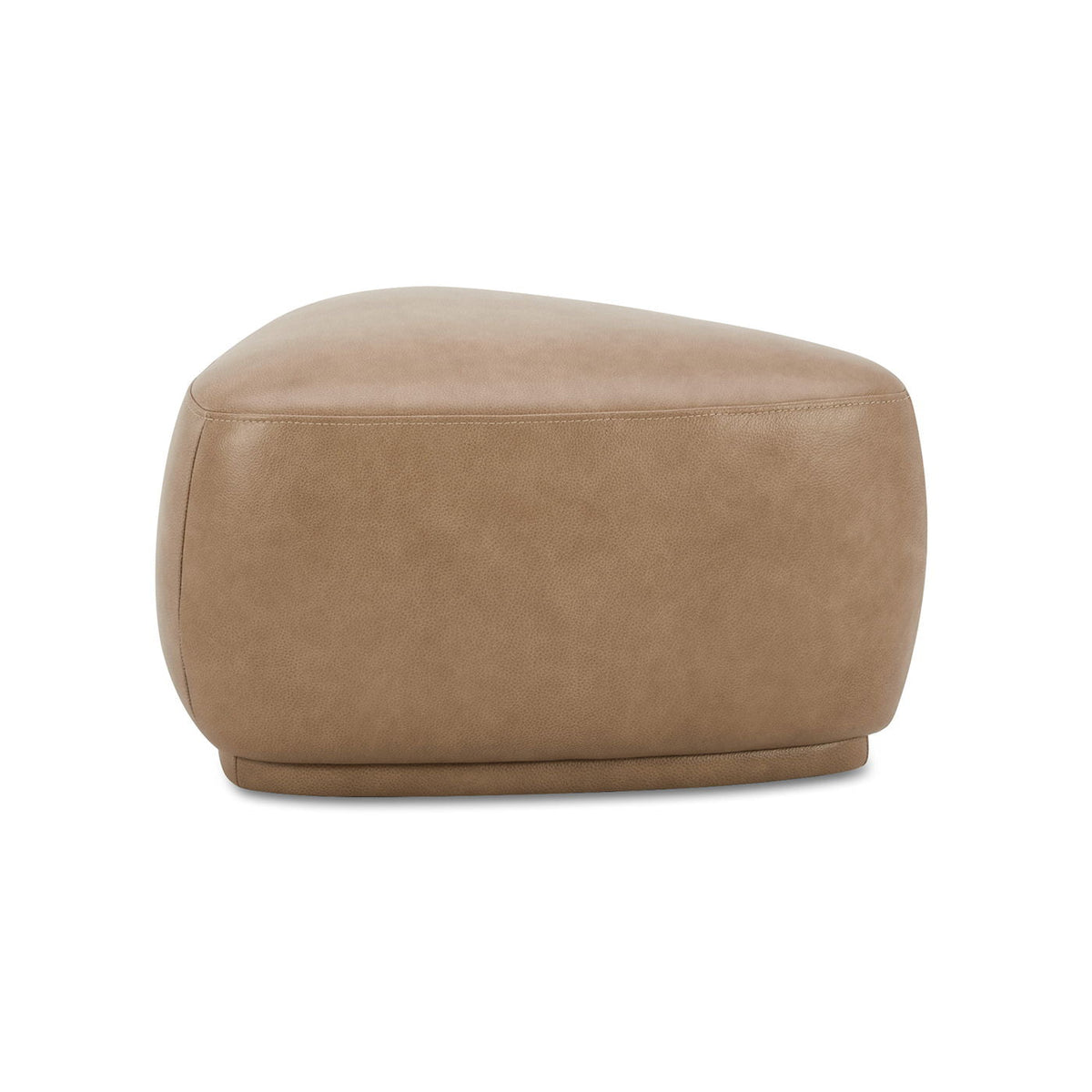 Pebble Rounded Triangle Cocktail Ottoman with Upholstered Construction - Yellow or Light Brown, photo 10 of 20