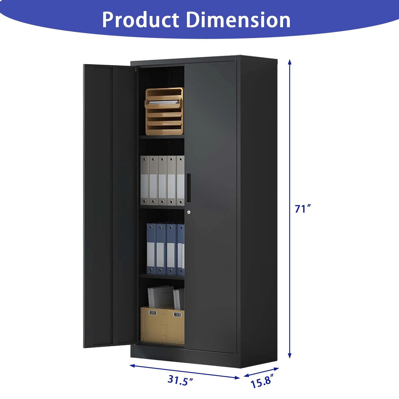 Heavy Metal Garage Storage Cabinet With Locking Doors, Steel, Adjustable Shelves by HouseOfZazla