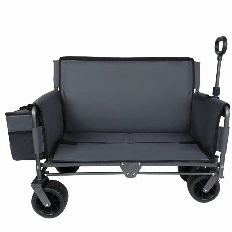 3-in-1 Folding Wagon Cart with Bench Seat & Storage by HouseOfZazla