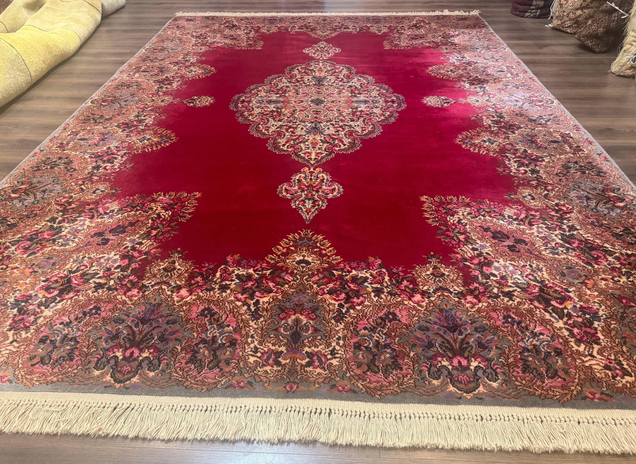 Karastan Rug 8.8 x12 Red Kirman #762, Original 700 Series, Vintage Karastan Carpet, Discontinued Karastan Rug, Karastan Wool Area Rug by Jewel Rugs