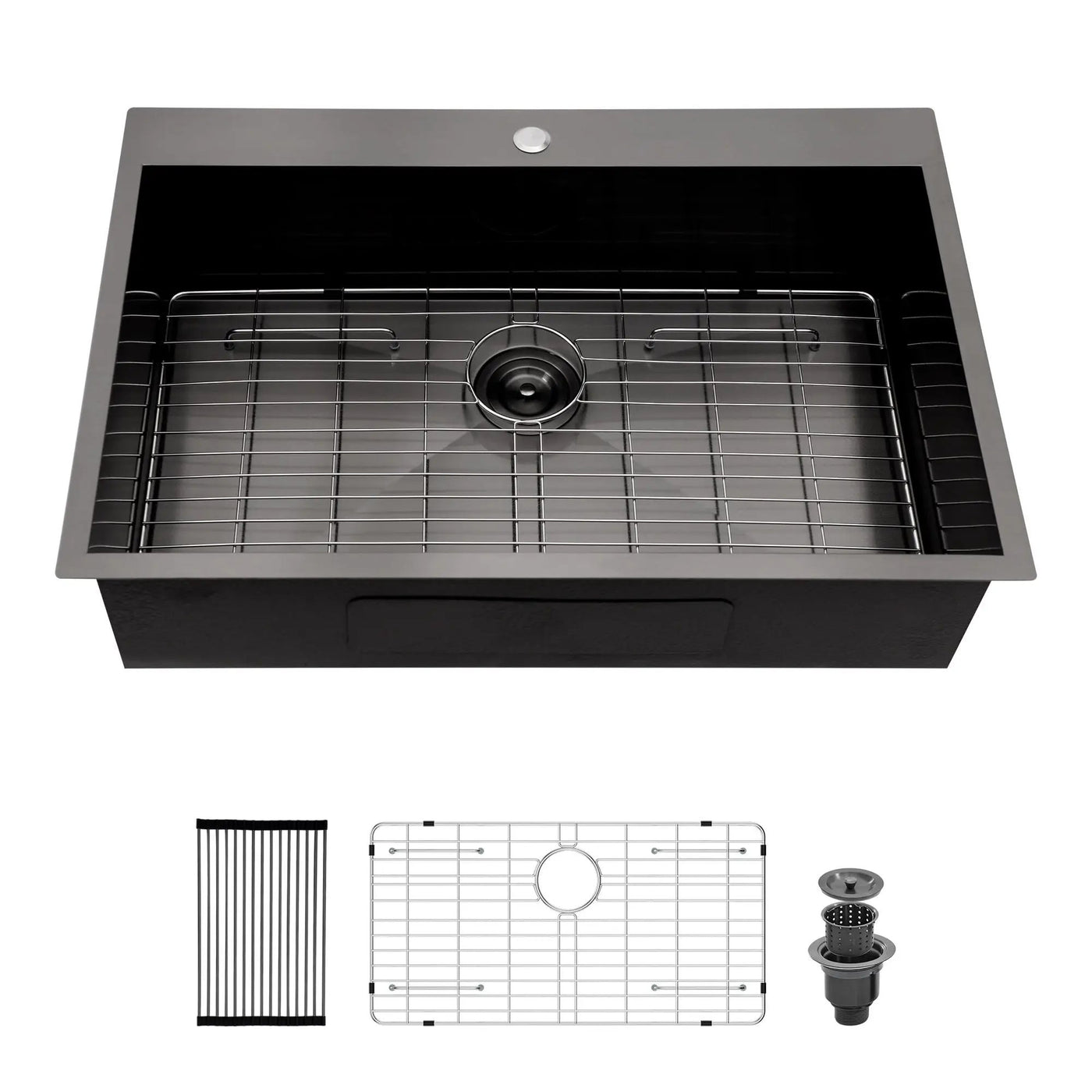 Drop In Kitchen Sink, 16 Gauge Stainless Steel, Topmount by HouseOfZazla