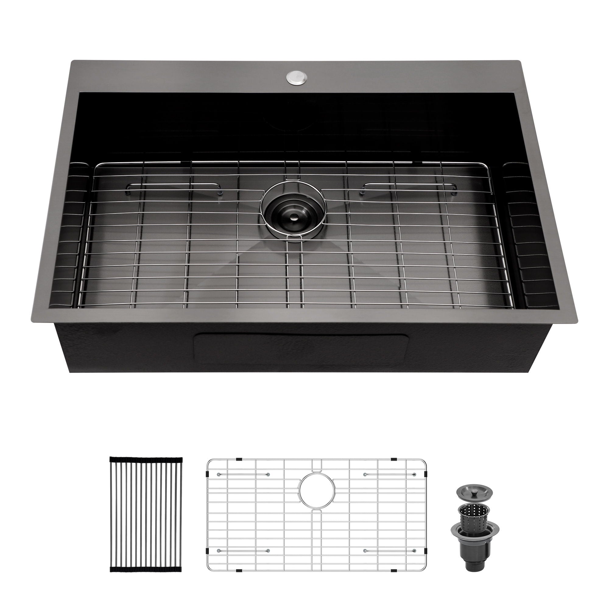 Drop In Kitchen Sink, 16 Gauge Stainless Steel, Topmount by HouseOfZazla