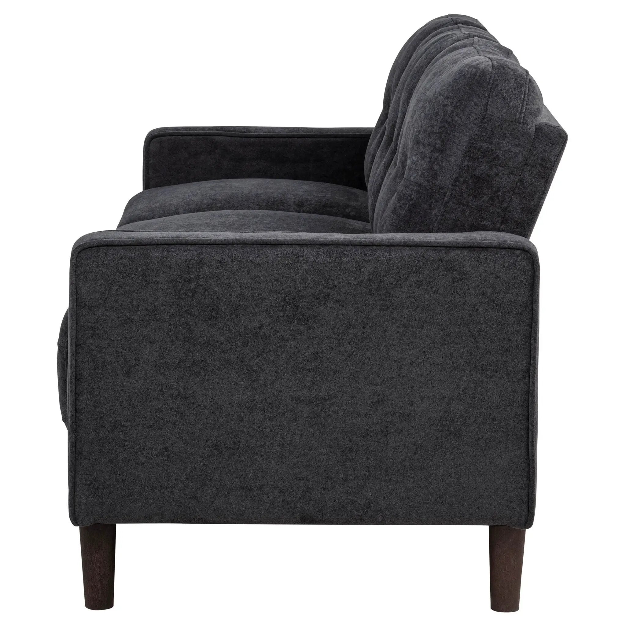 Bowen II Fabric Upholstered Track Arm Sofa Steel Grey by Unique Piece Furniture