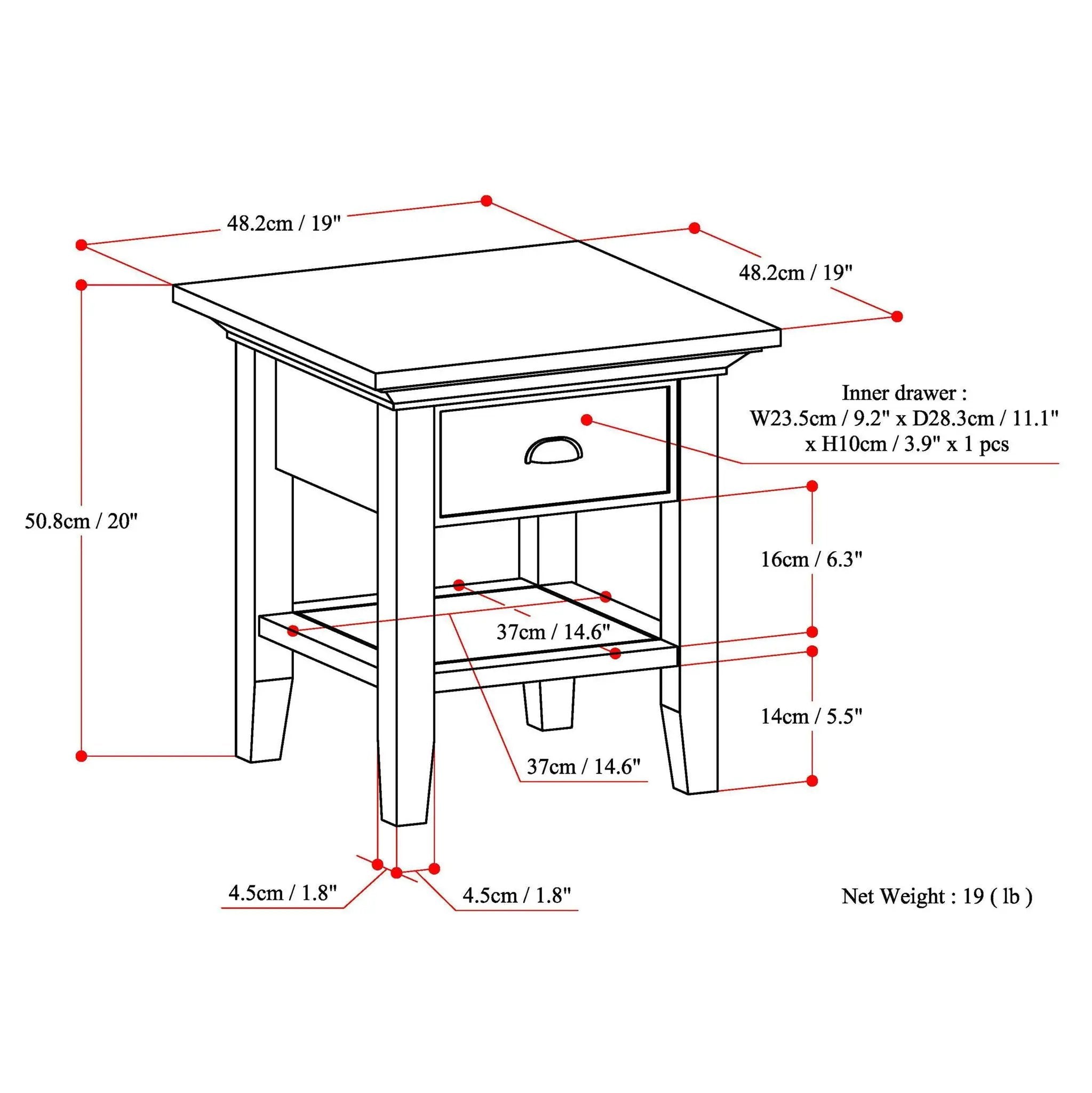 Redmond - Handcrafted End Table by HouseOfZazla
