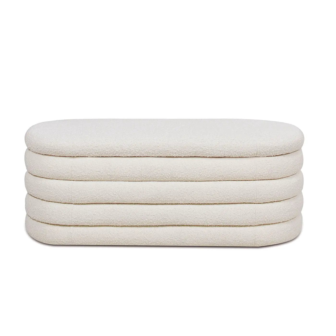 Fuji - Upholstered Oval Storage Bench by HouseOfZazla