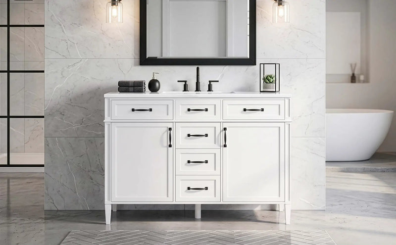 48 Inch Bathroom Vanity with Composite Sink Top by HouseOfZazla