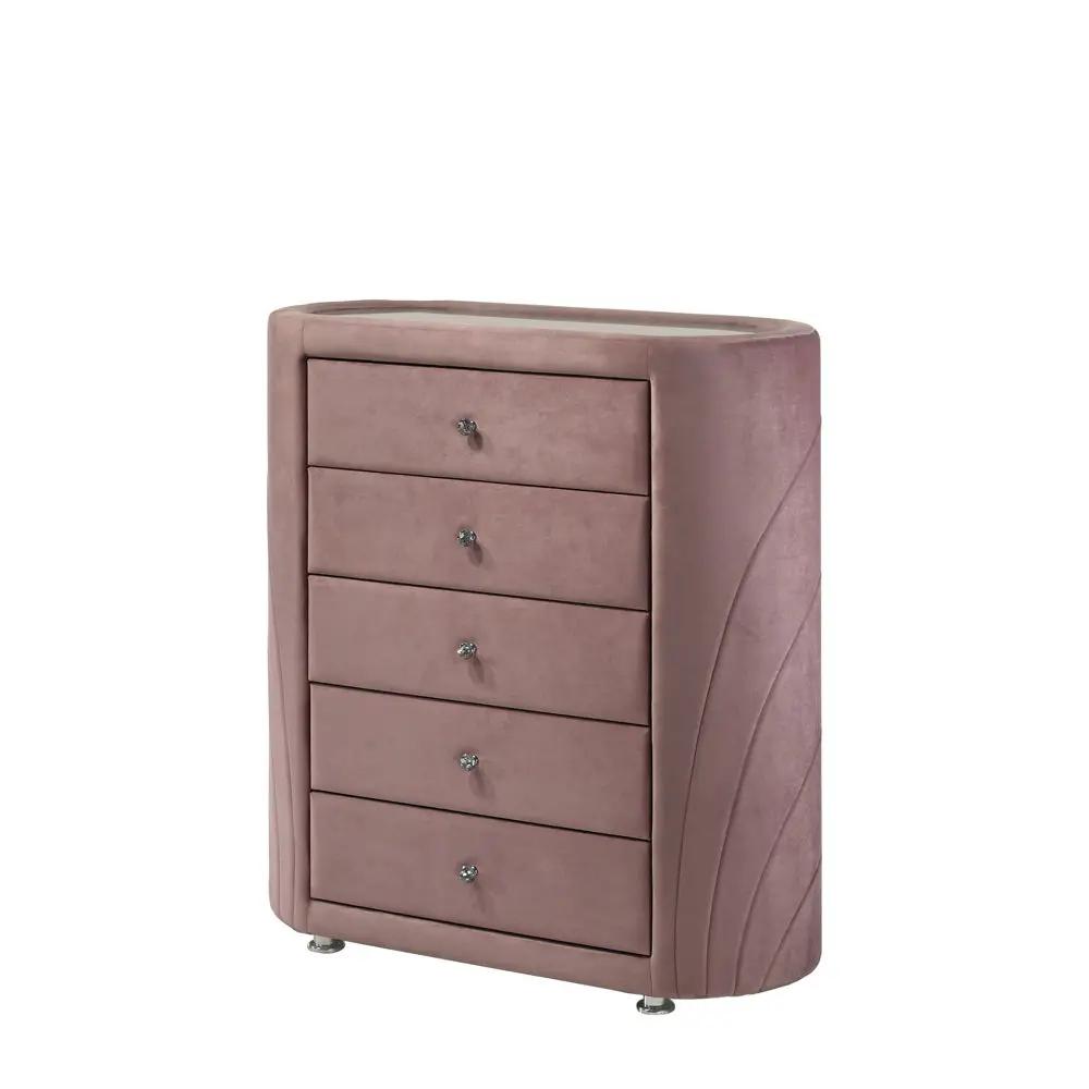 Salonia - Chest - Pink Velvet by Unique Piece Furniture