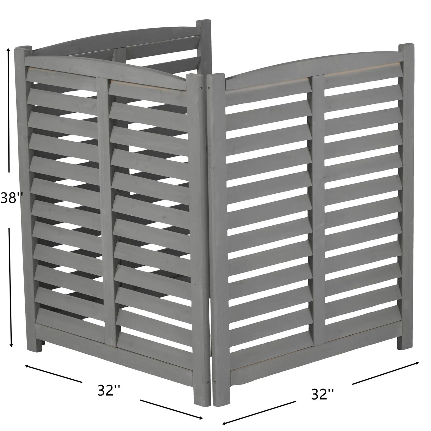 3 Panel Outdoor Wooden Air Conditioner Fence by HouseOfZazla