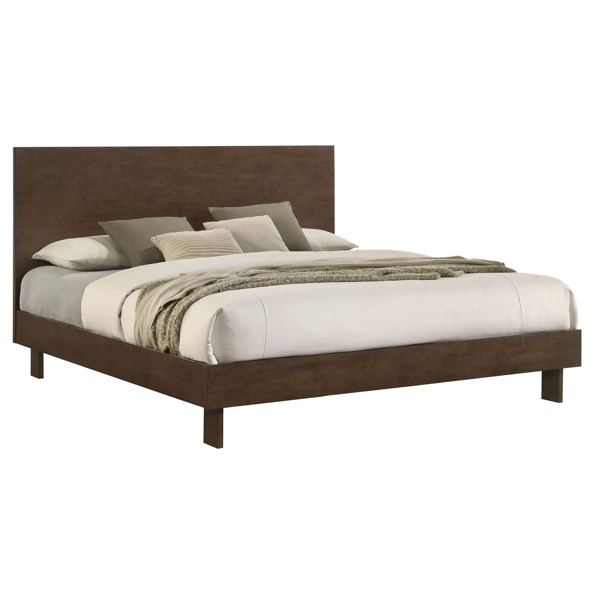Glenwood 48-inch Eastern King Platform Panel Bed Warm Brown by Unique Piece Furniture