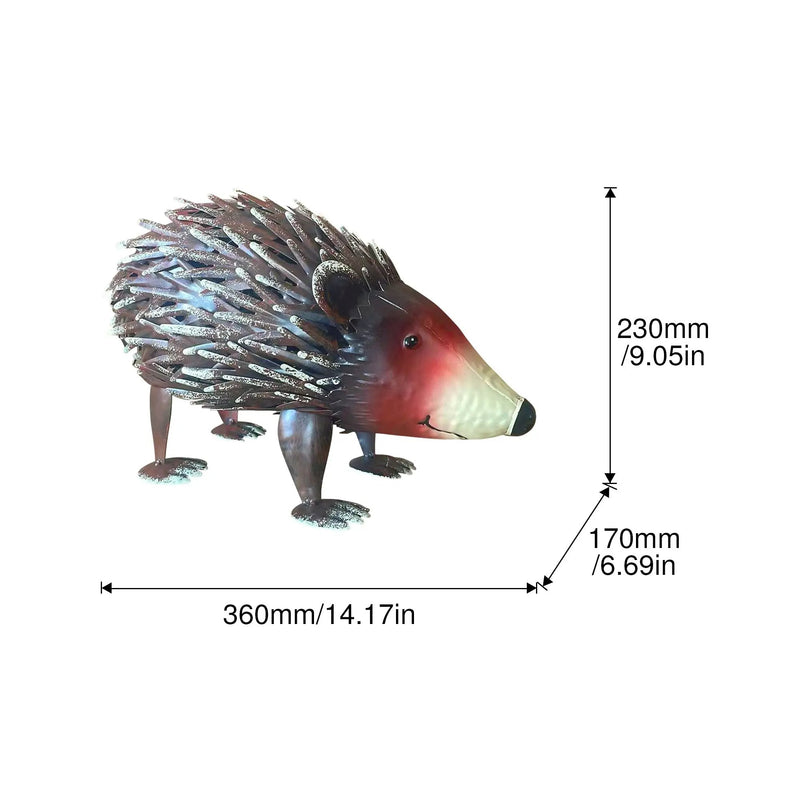 Handmade Wrought Iron Hedgehog Garden Statue by HouseOfZazla