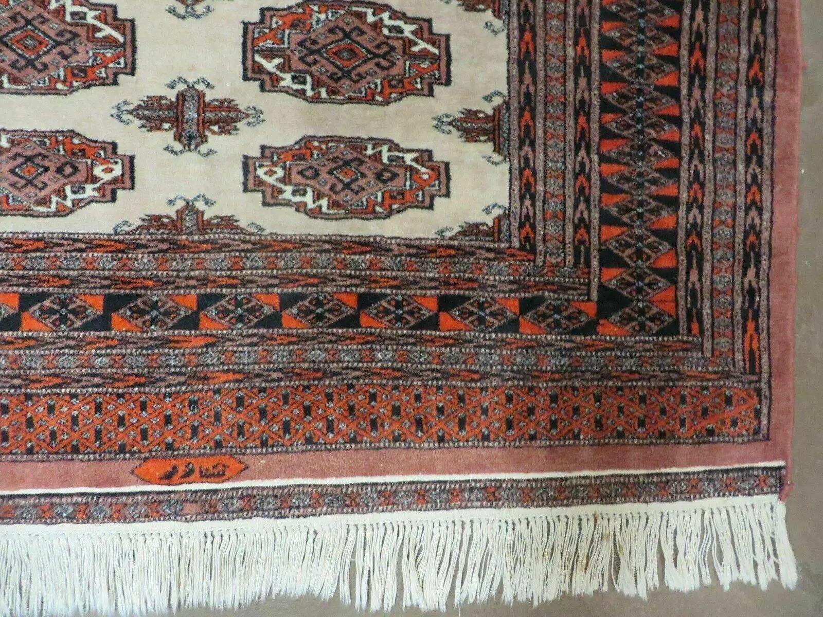4' X 6' Vintage Handmade Bokhara Turkoman Pakistan Wool Rug Carpet Nice by Jewel Rugs