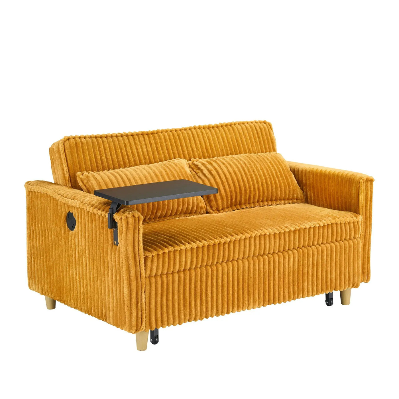 Pull Out Sofa With Movable Tabletop And USB Ports by HouseOfZazla