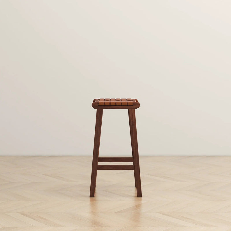 James - Mid-Century Modern Genuine Counter Stool by HouseOfZazla