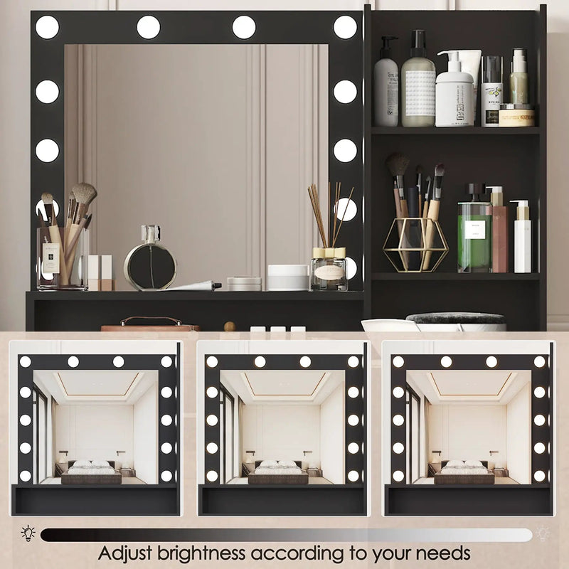 Vanity Desk with Mirror & Light by HouseOfZazla