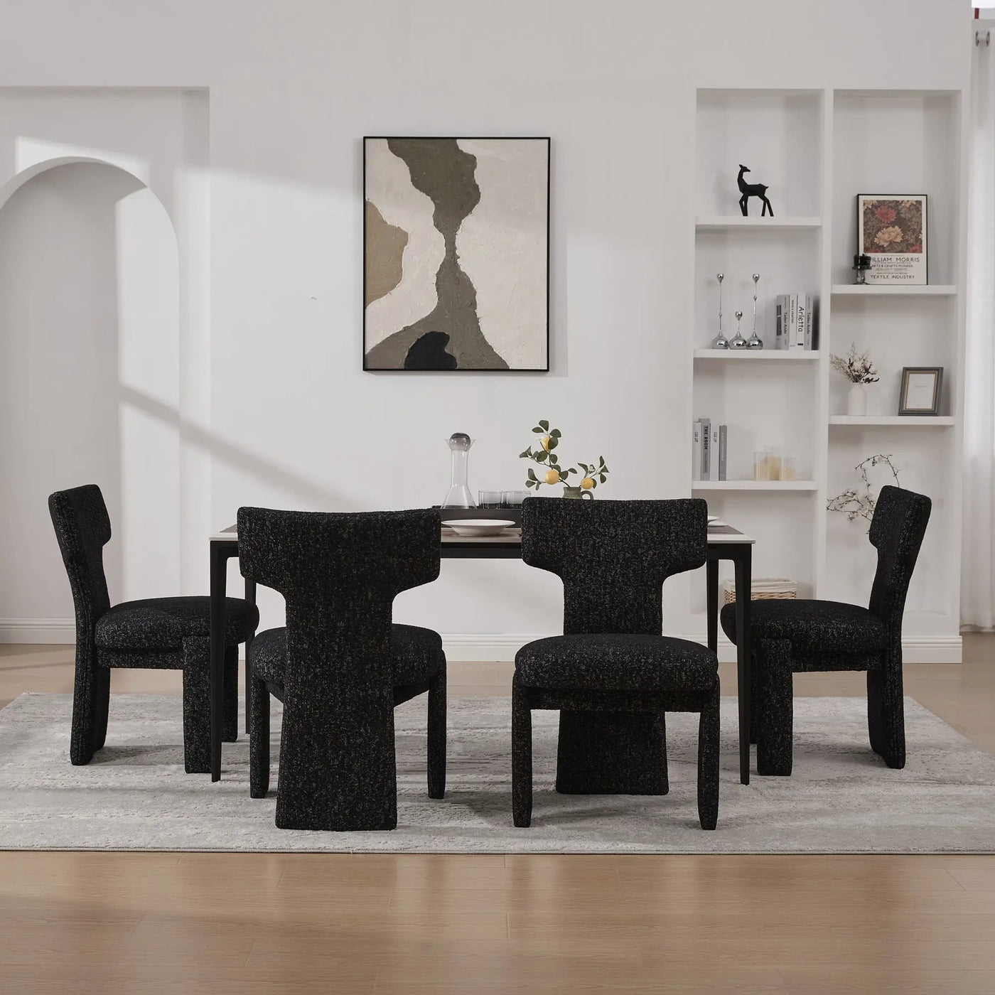 Armless Curved Back Accent Chairs by HouseOfZazla