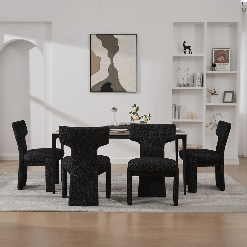 Armless Curved Back Accent Chairs