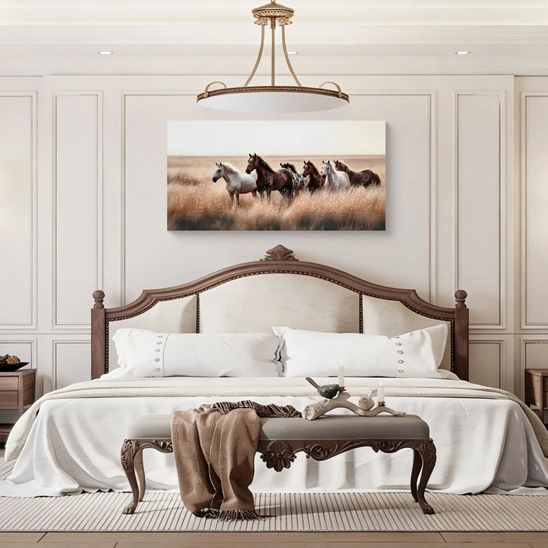 Cozy Country Rustic Horses Wall Art Decor by HouseOfZazla