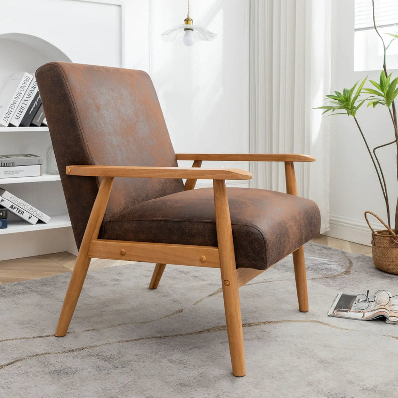 Wide Arm Chair - Light Brown by Unique Piece Furniture