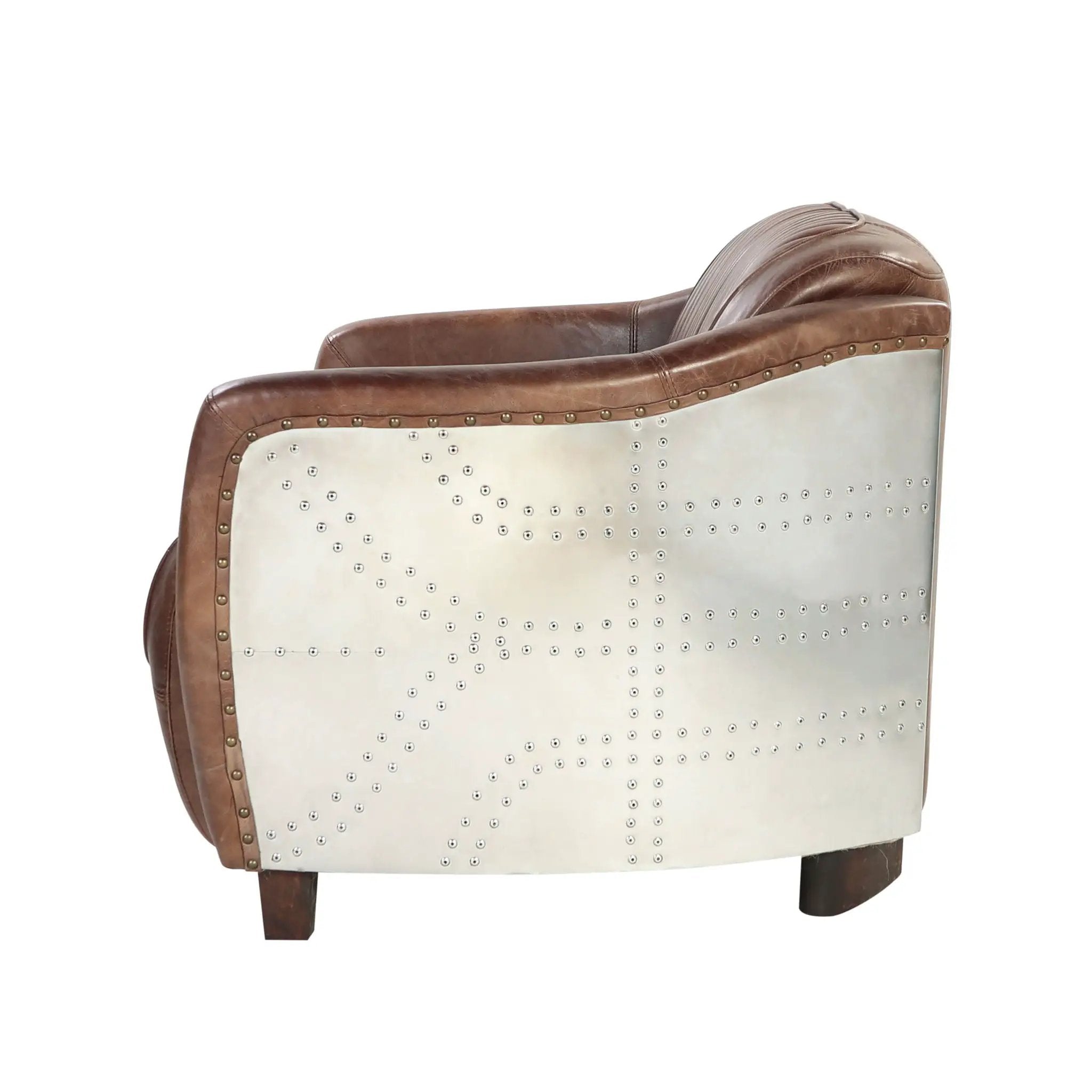 Brancaster - Grain Leather Loveseat - Brown by Unique Piece Furniture