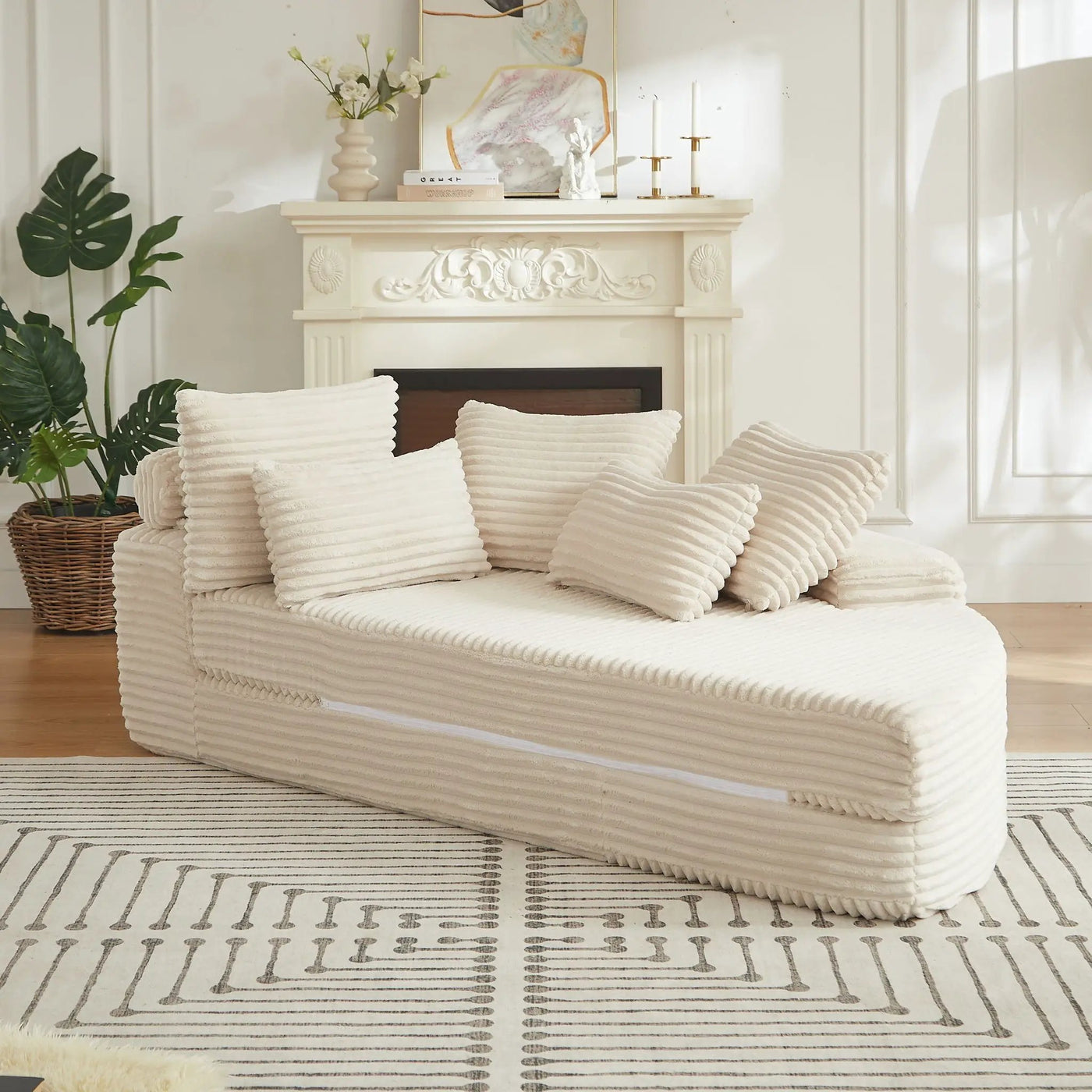 Semi Circular 2 In 1 Sofa Bed With Neck Pillow by HouseOfZazla