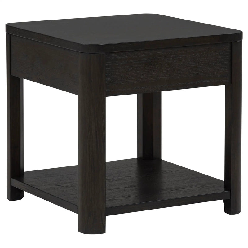 Marcelo Wood End Table with Drawer and Shelf Coffee by Unique Piece Furniture