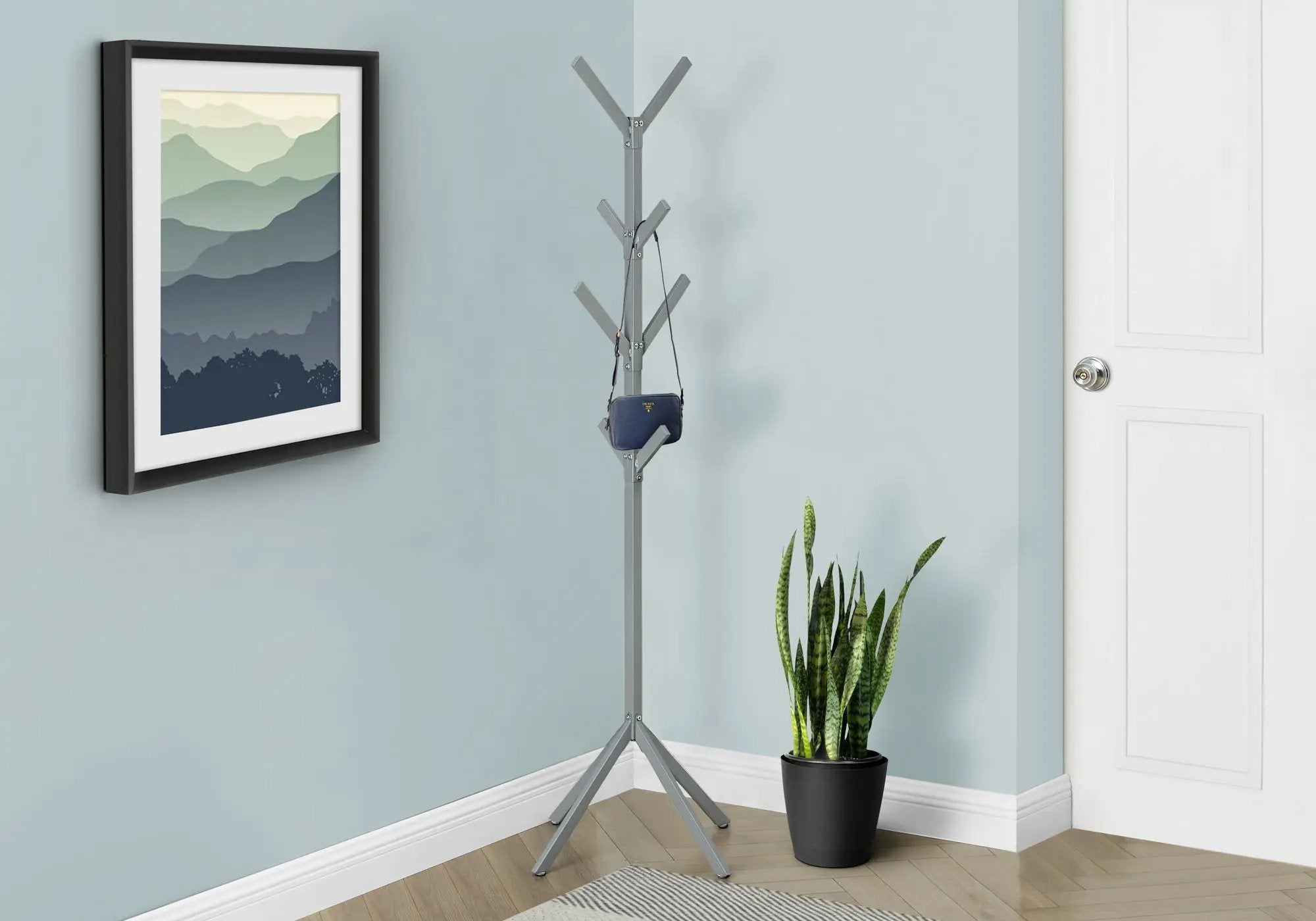 Coat Rack, Hall Tree, Free Standing, 8 Hooks, Entryway, Contemporary & Modern by Unique Piece Furniture