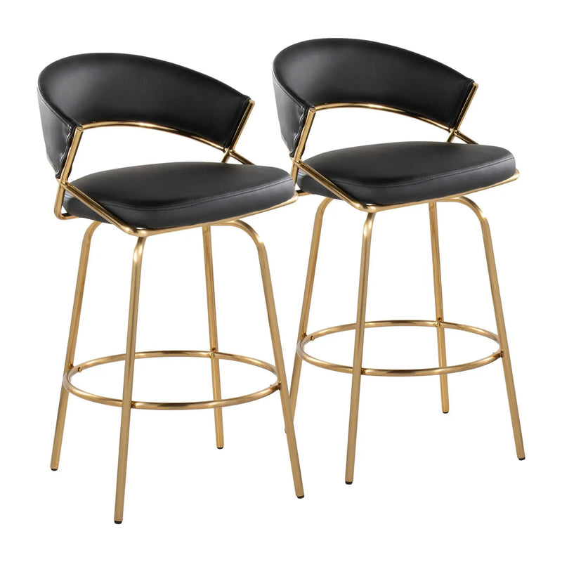 Jie - Glam Fixed Height Counter Stool (Set of 2) by Unique Piece Furniture