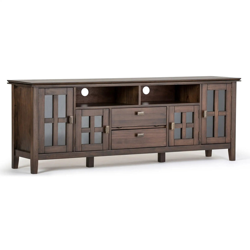 Artisan - TV Media Stand - Natural Aged Brown by HouseOfZazla
