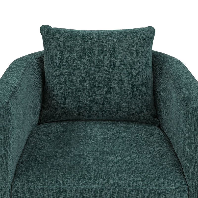 Sutton - Swivel Barrel Chair - Peacock by HouseOfZazla