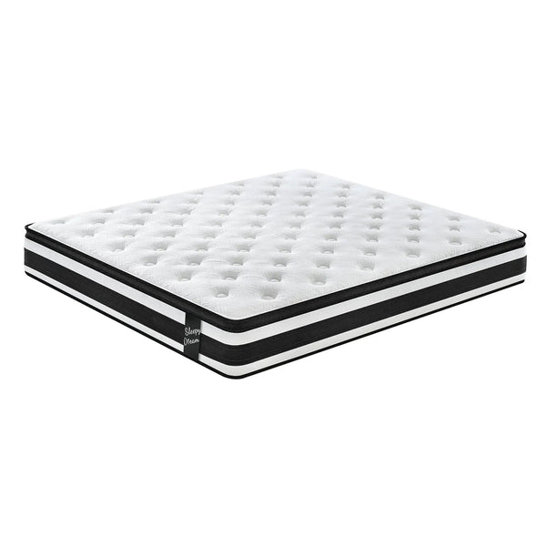 Full Size Hybrid Mattress Breathable Cool Knitted Fabric Cover