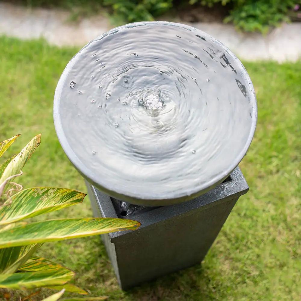 Zen Bowl Water Fountain, Outdoor Bird Feeder / Bath Fountains, Relaxing Water Feature For Garden by HouseOfZazla