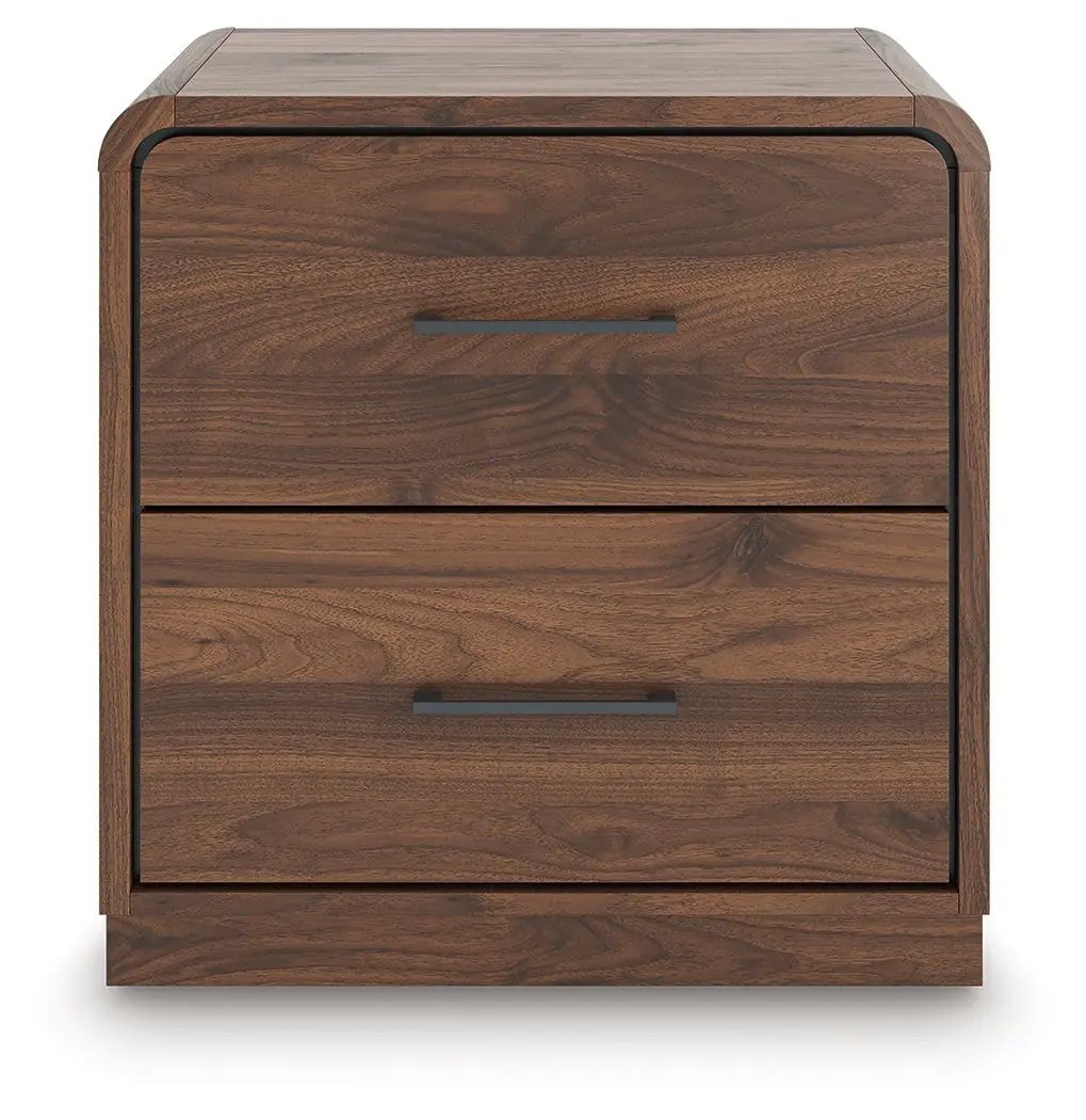 Fortlorn - Two Drawer Night Stand - Walnut Brown by Unique Piece Furniture