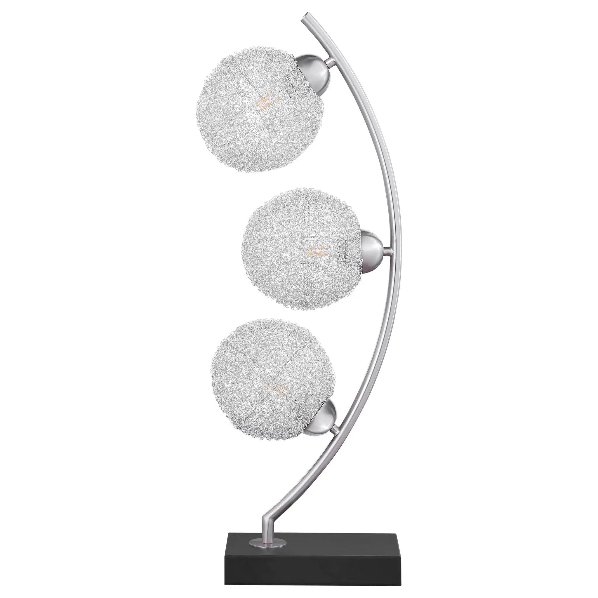Claudia 30-inch Woven Spherical Metal Table Lamp Black by Unique Piece Furniture