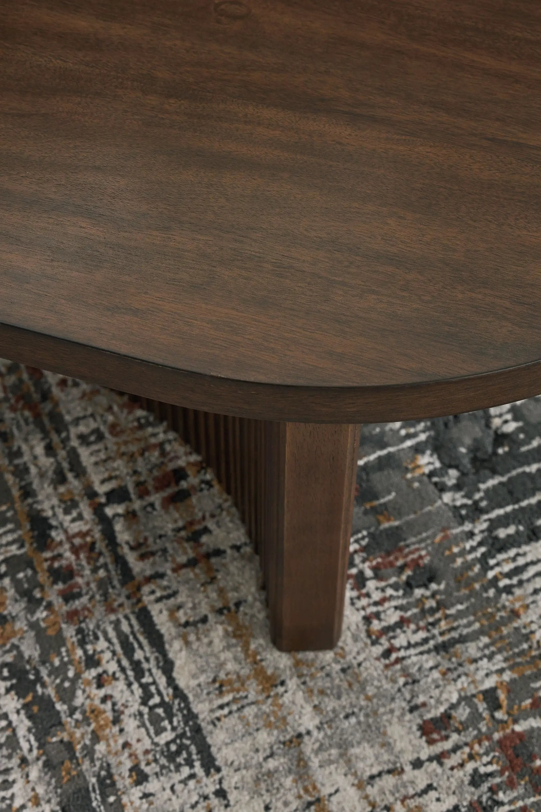 Korestone - Oval Cocktail Table - Dark Brown by Unique Piece Furniture