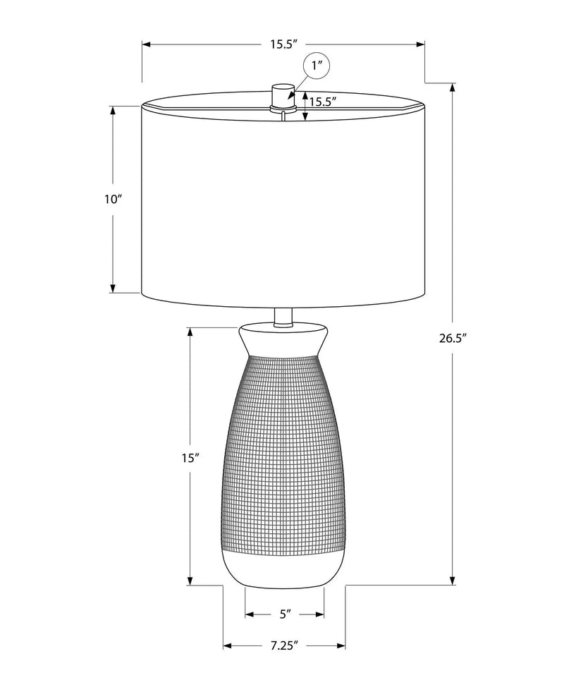 Lighting, Table Lamp, Ceramic, Contemporary - Gray by HouseOfZazla