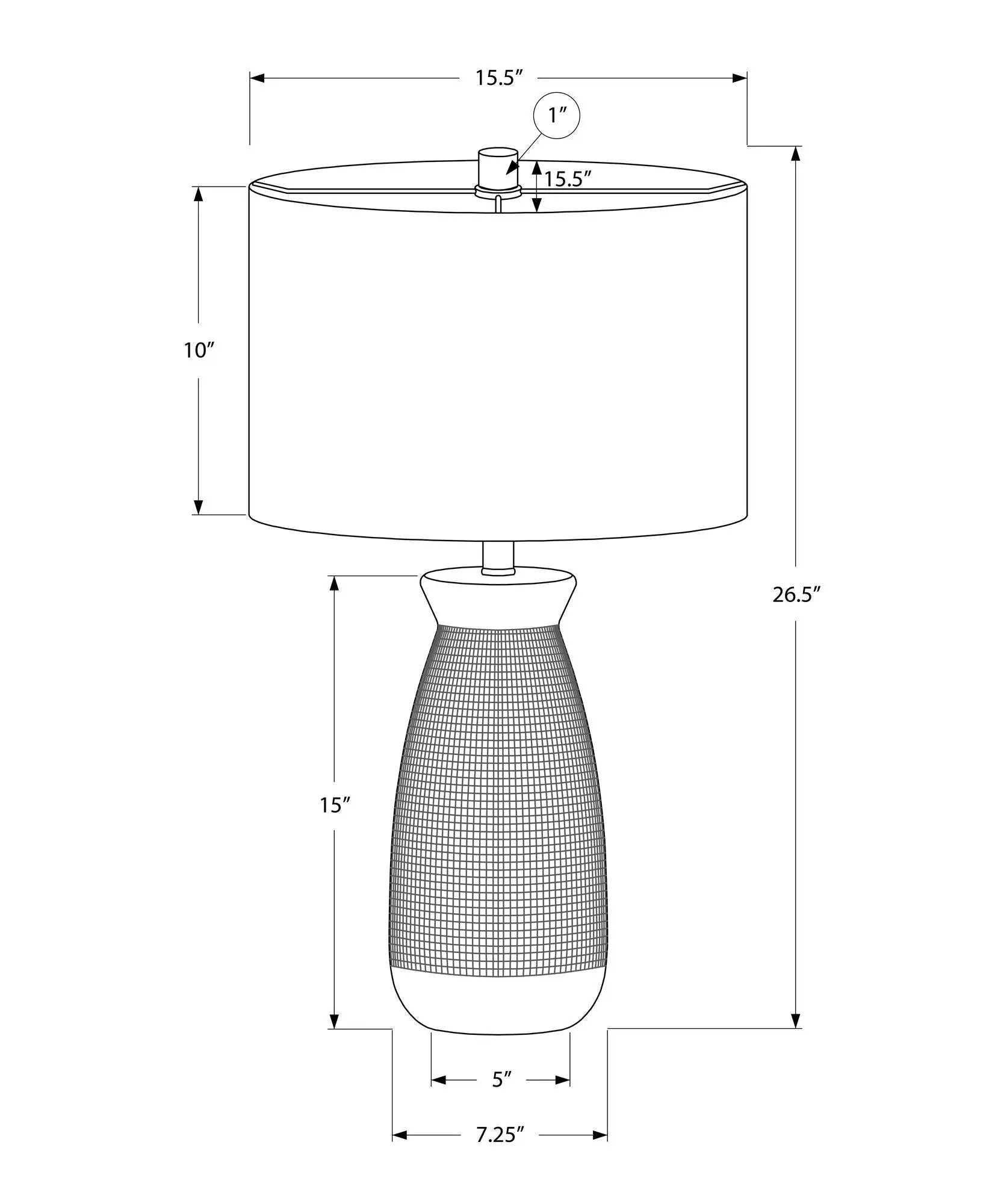 Lighting, Table Lamp, Ceramic, Contemporary - Gray by Unique Piece Furniture
