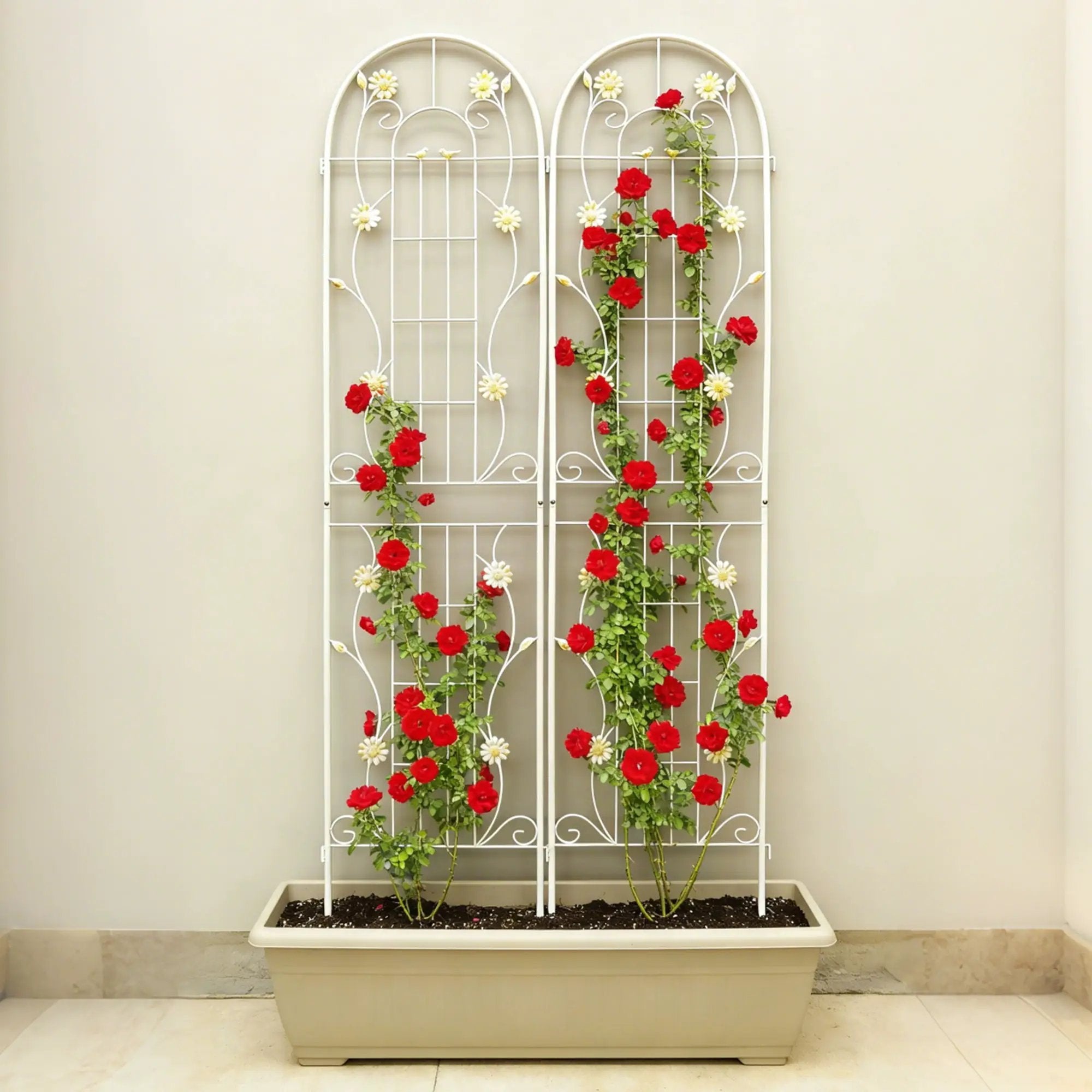 Metal Garden Trellis Rustproof Trellis For Climbing Plant Outdoor Flower Support by Unique Piece Furniture